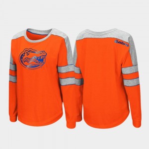 Florida Gators T-Shirt Orange Long Sleeve Women Trey Dolman