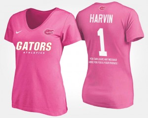 Florida Gators Percy Harvin T-Shirt With Message Pink #1 Ladies