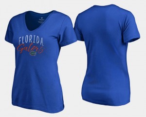 Florida Gators T-Shirt Graceful Royal For Women V-Neck