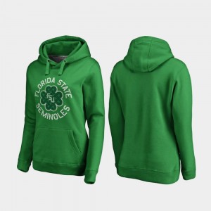Florida State Seminoles Hoodie Luck Tradition Kelly Green St. Patrick's Day For Women's