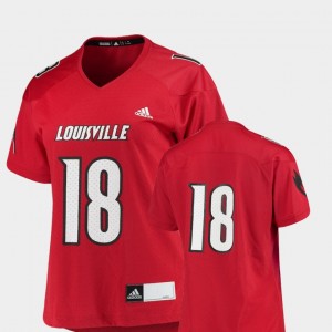 Louisville Cardinals Jersey Red College Football Replica Womens #18