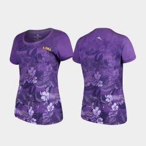 LSU Tigers T-Shirt Floral Victory Tommy Bahama Purple Ladies