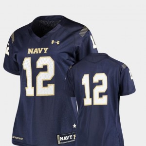 Navy Midshipmen Jersey Navy Finished Replica For Women #12 College Football