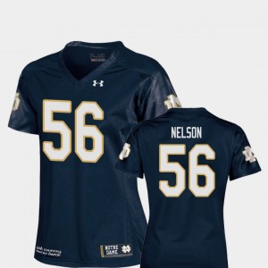 Notre Dame Fighting Irish Quenton Nelson Jersey #56 Replica For Women College Football Navy