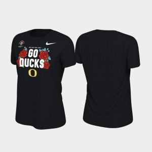 Oregon Ducks T-Shirt Women's Black 2020 Rose Bowl Bound
