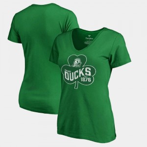 Oregon Ducks T-Shirt Kelly Green Paddy's Pride Fanatics For Women St. Patrick's Day