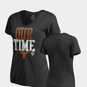 Texas Longhorns T-Shirt 2019 Sugar Bowl Bound Women Counter V-Neck Black