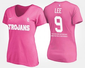 USC Trojans Marqise Lee T-Shirt With Message #9 Womens Pink