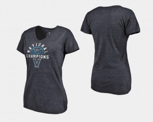 Villanova Wildcats T-Shirt For Women's 2018 Dunk V-Neck Navy Basketball National Champions