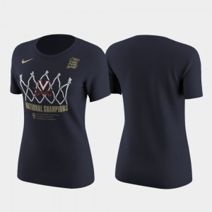 Virginia Cavaliers T-Shirt Navy 2019 NCAA Basketball National Champions Locker Room Womens 2019 Men's Basketball Champions