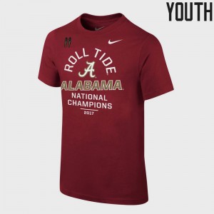 Alabama Crimson Tide T-Shirt College Football Playoff 2017 National Champions Celebration Youth(Kids) Crimson Bowl Game