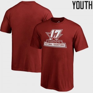 Alabama Crimson Tide T-Shirt Bowl Game Youth(Kids) Crimson College Football Playoff 2017 National Champions Official Icon