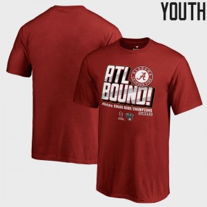 Alabama Crimson Tide T-Shirt Bowl Game College Football Playoff 2018 Sugar Bowl Champions Flea Flicker Crimson For Kids