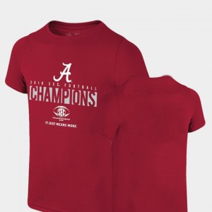 Alabama Crimson Tide T-Shirt 2018 SEC Football Champions Kids Locker Room Original Retro Brand Crimson