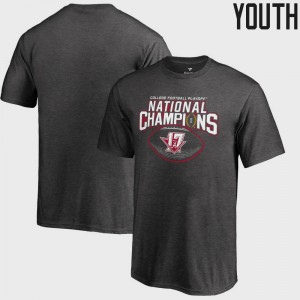 Alabama Crimson Tide T-Shirt Youth Bowl Game College Football Playoff 2017 National Champions Pick Six Heather Gray
