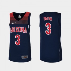 Arizona Wildcats Dylan Smith Jersey Replica Kids #3 College Basketball Navy