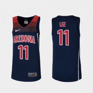 Arizona Wildcats Ira Lee Jersey #11 College Basketball Navy For Kids Replica