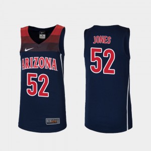 Arizona Wildcats Kory Jones Jersey College Basketball Navy #52 Replica For Kids
