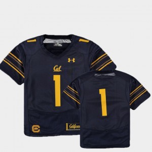 California Golden Bears Jersey #1 Kids Finished Replica College Football Navy
