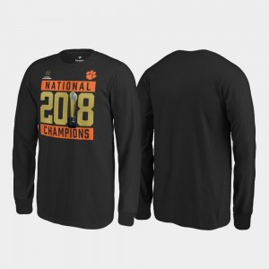 Clemson Tigers T-Shirt Pitch Long Sleeve College Football Playoff 2018 National Champions Black Kids