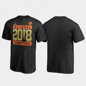 Clemson Tigers T-Shirt For Kids Pitch Trophy College Football Playoff Black 2018 National Champions