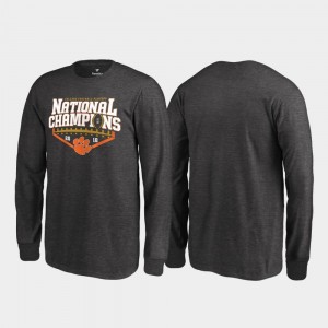 Clemson Tigers T-Shirt Rollout Long Sleeve College Football Playoff Heather Gray Kids 2018 National Champions