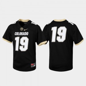 Colorado Buffaloes Jersey Replica Youth(Kids) Black College Football #19