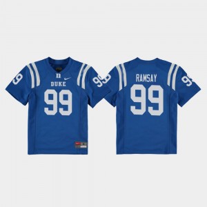 Duke Blue Devils Mike Ramsay Jersey Royal Replica College Football For Kids #99