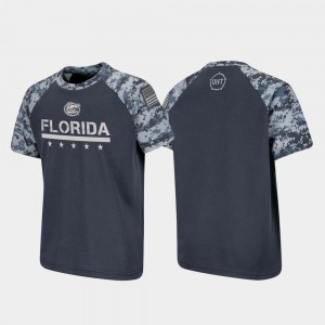 Florida Gators T-Shirt Kids Charcoal Raglan Digital Camo OHT Military Appreciation