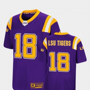 LSU Tigers Jersey Youth(Kids) Purple Colosseum Authentic Foos-Ball Football #18
