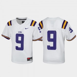 LSU Tigers Jersey White Youth #9 Football Untouchable