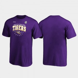 LSU Tigers T-Shirt 2019 Peach Bowl Bound Tackle Youth(Kids) Purple