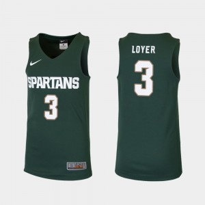 Michigan State Spartans Foster Loyer Jersey Youth College Basketball #3 Green Replica