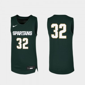 Michigan State Spartans Jersey For Kids #32 Green Replica Basketball