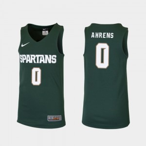 Michigan State Spartans Kyle Ahrens Jersey College Basketball Kids #0 Replica Green