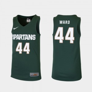 Michigan State Spartans Nick Ward Jersey Youth(Kids) #44 Replica Green College Basketball