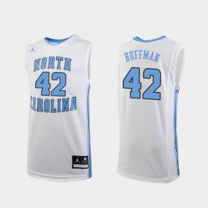 North Carolina Tar Heels Brandon Huffman Jersey Youth(Kids) College Basketball White #42 Replica