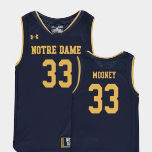 Notre Dame Fighting Irish John Mooney Jersey #33 Navy College Basketball Special Games Replica Youth