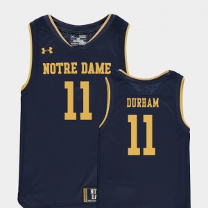 Notre Dame Fighting Irish Juwan Durham Jersey For Kids College Basketball Special Games #11 Replica Navy