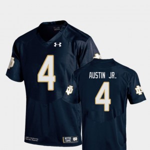 Notre Dame Fighting Irish Kevin Austin Jr. Jersey College Football Replica Youth Navy #4