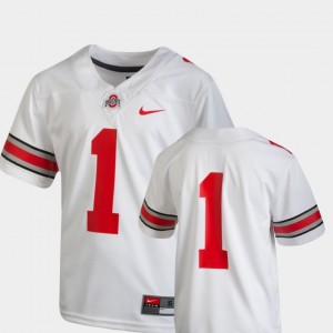 Ohio State Buckeyes Jersey White College Football #1 For Kids Team Replica