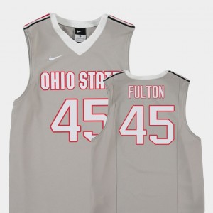 Ohio State Buckeyes Connor Fulton Jersey College Basketball Replica Kids Gray #45