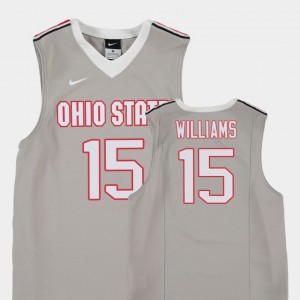 Ohio State Buckeyes Kam Williams Jersey College Basketball Kids Replica #15 Gray