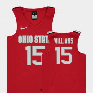 Ohio State Buckeyes Kam Williams Jersey Red College Basketball #15 Replica Youth