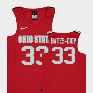 Ohio State Buckeyes Keita Bates-Diop Jersey Replica Youth #33 Red College Basketball
