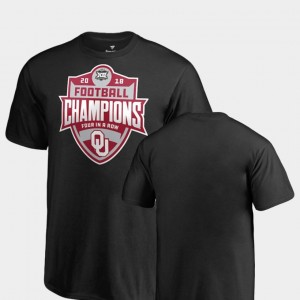 Oklahoma Sooners T-Shirt Youth Black Big & Tall 2018 Big 12 Football Champions