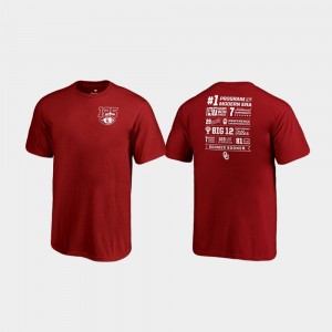 Oklahoma Sooners T-Shirt Crimson Champ Stats Kids 125th Football Season