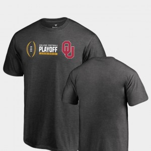 Oklahoma Sooners T-Shirt For Kids Cadence 2018 College Football Playoff Bound Heather Gray