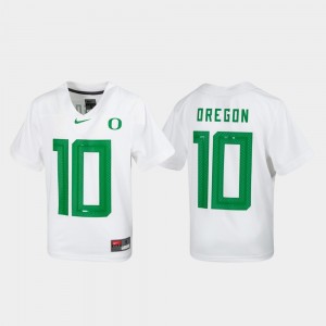 Oregon Ducks Jersey #10 White Untouchable Youth(Kids) Football