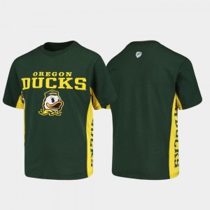 Oregon Ducks T-Shirt Youth Green Side Bar